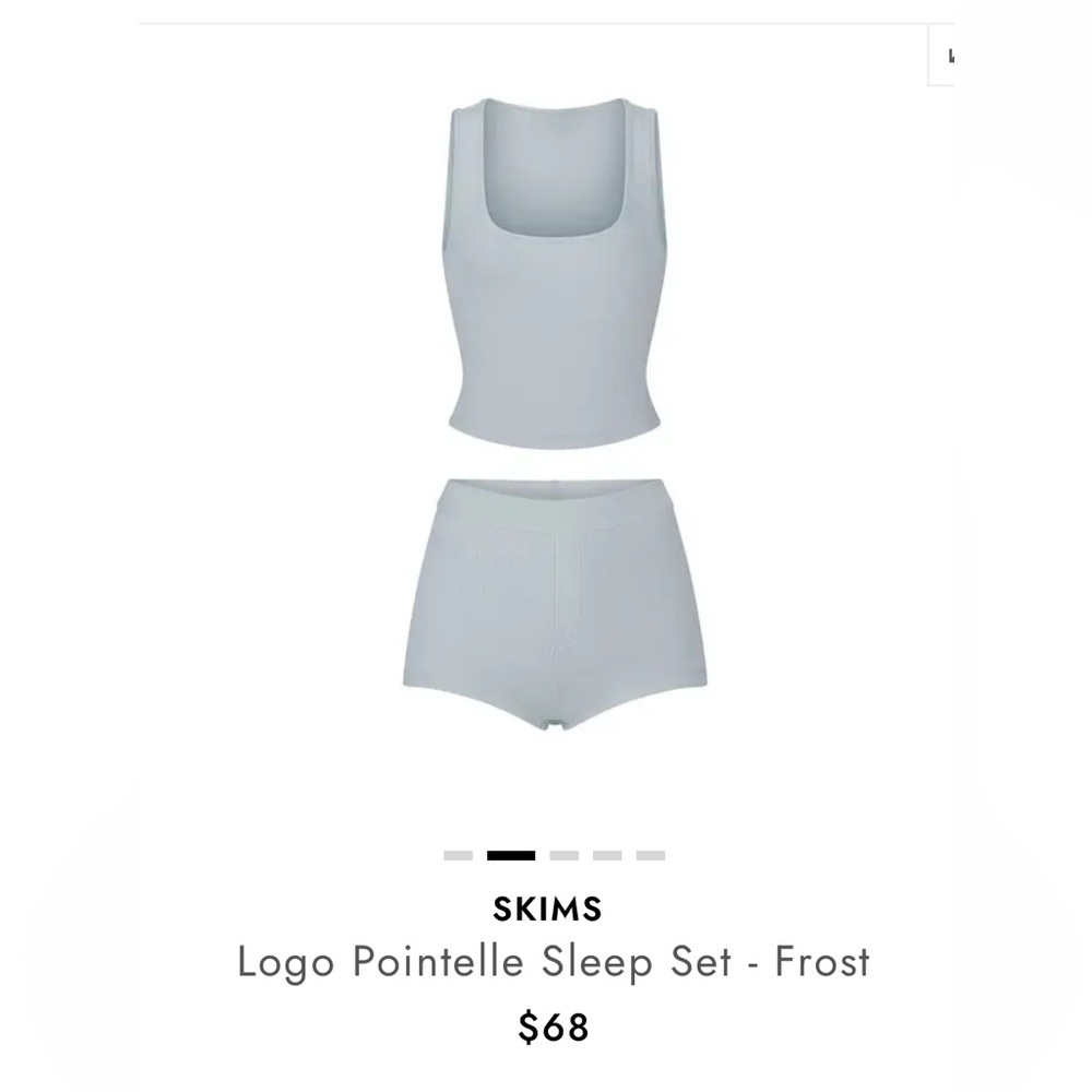 SKIMS LOGO POINTELLE SLEEP SET
FROST (L) - Picture 2 of 10